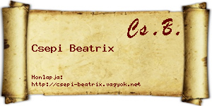 Csepi Beatrix névjegykártya
